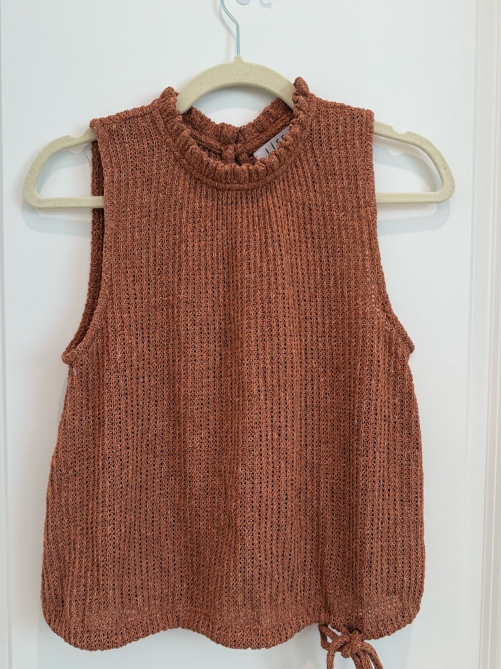 Sleeveless Knit Tank Sweater in Rust NWOT